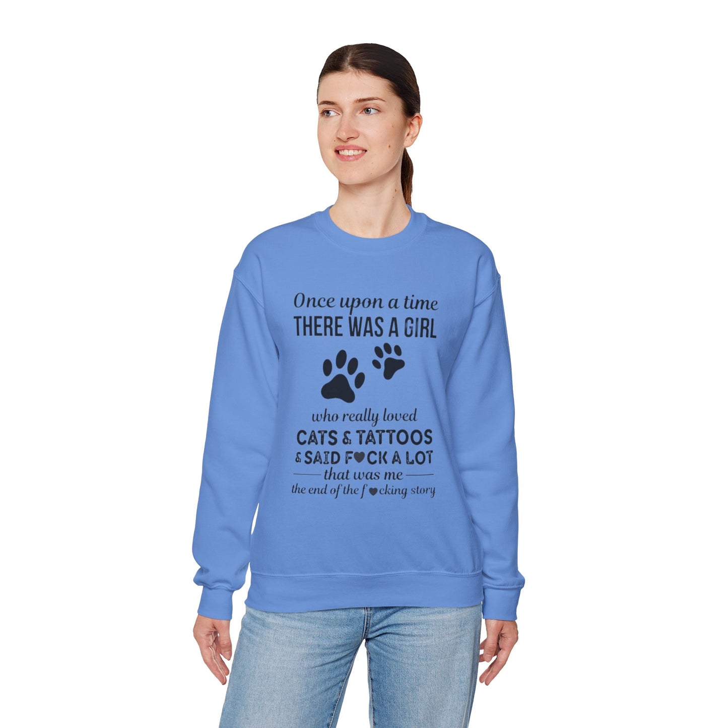 Cats, Tattoos & Cuss Words – Funny Cat Lover Sweatshirt