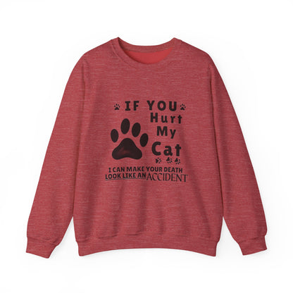 If You Hurt My Cat Sweatshirt – Funny Cat Mom & Dad Gift