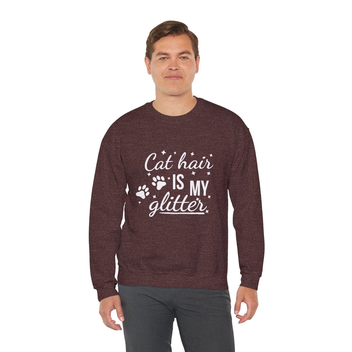 'Cat Hair is My Glitter' Sweatshirt - Durable Cat Lover Gift