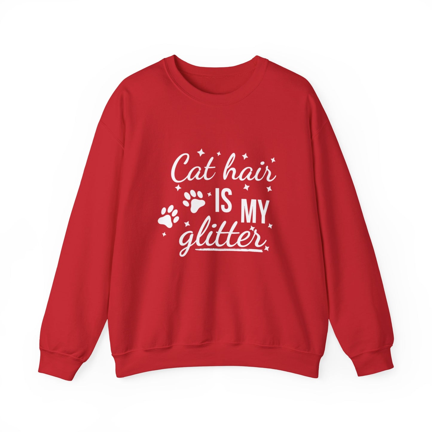 'Cat Hair is My Glitter' Sweatshirt - Durable Cat Lover Gift