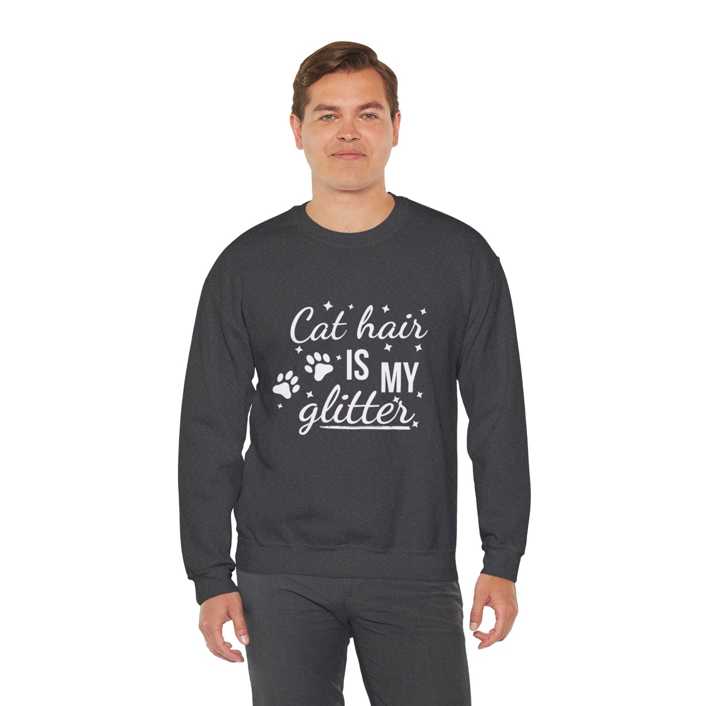 'Cat Hair is My Glitter' Sweatshirt - Durable Cat Lover Gift
