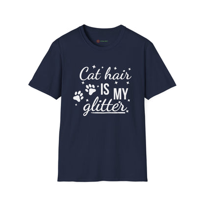 "Cat Hair Is My Glitter" Premium Tee | Ultra-Soft Unisex T-Shirt for Feline Fanatics | The Purr-fect Gift!