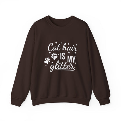 'Cat Hair is My Glitter' Sweatshirt - Durable Cat Lover Gift
