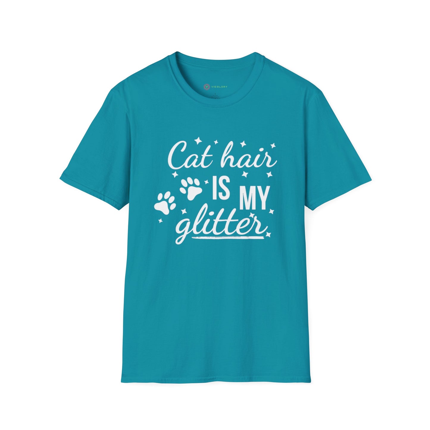 "Cat Hair Is My Glitter" Premium Tee | Ultra-Soft Unisex T-Shirt for Feline Fanatics | The Purr-fect Gift!