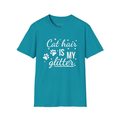 "Cat Hair Is My Glitter" Premium Tee | Ultra-Soft Unisex T-Shirt for Feline Fanatics | The Purr-fect Gift!