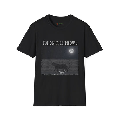Shadow Prowler Tee: Moonlit Cat Adventure