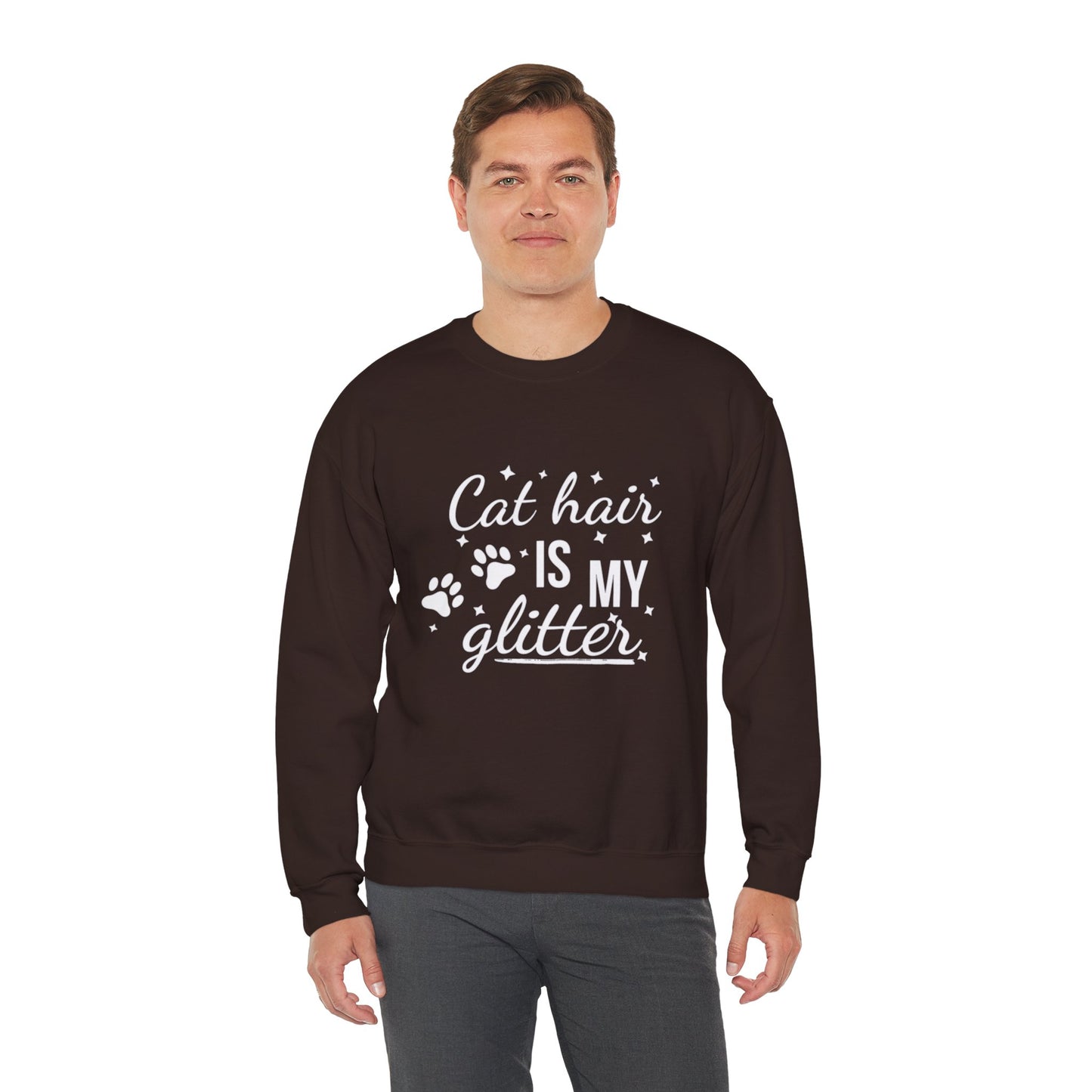 'Cat Hair is My Glitter' Sweatshirt - Durable Cat Lover Gift