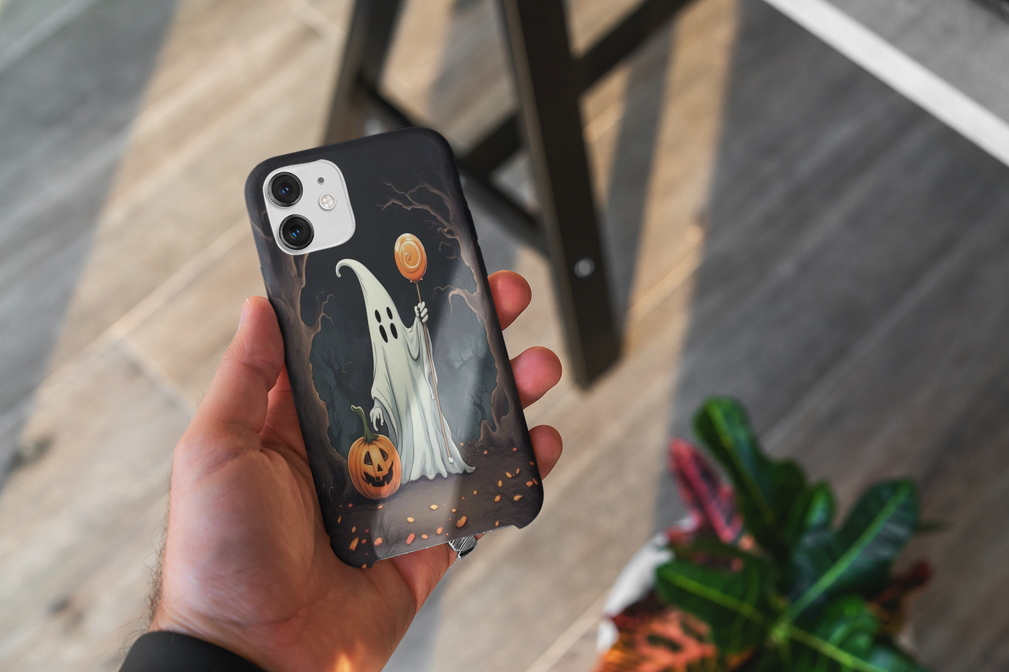 Spooktacular MagSafe Ghost Lollipop Halloween Phone Case