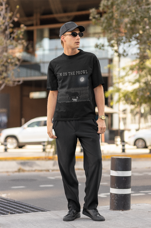 🐈‍⬛ Shadow Prowler Tee: Moonlit Cat Adventure 🌃