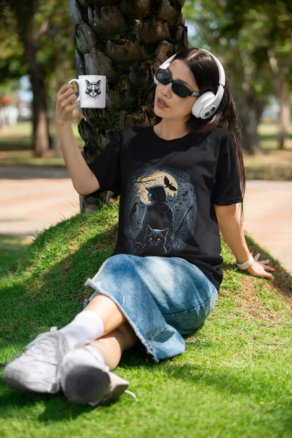 Cool Cat Headphones Mug - Funny Music Cat Design - 11oz - Free Shipping