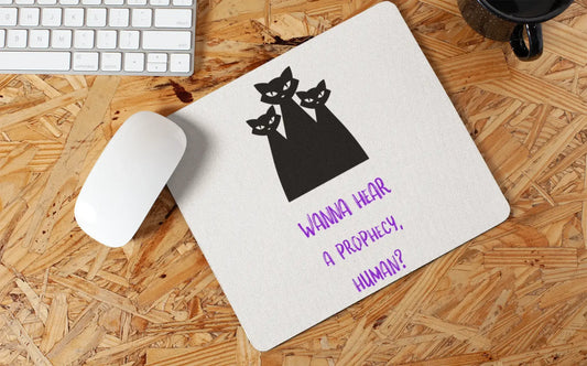 Mystical Black Cat Prophecy Mouse Pad – Smooth & Durable Gaming Pad