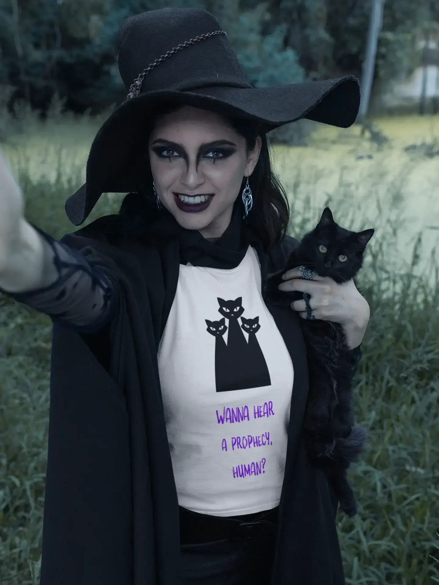 Mystic Prophecy Cats T-Shirt – Witchy, Spooky & Purrfectly Mysterious