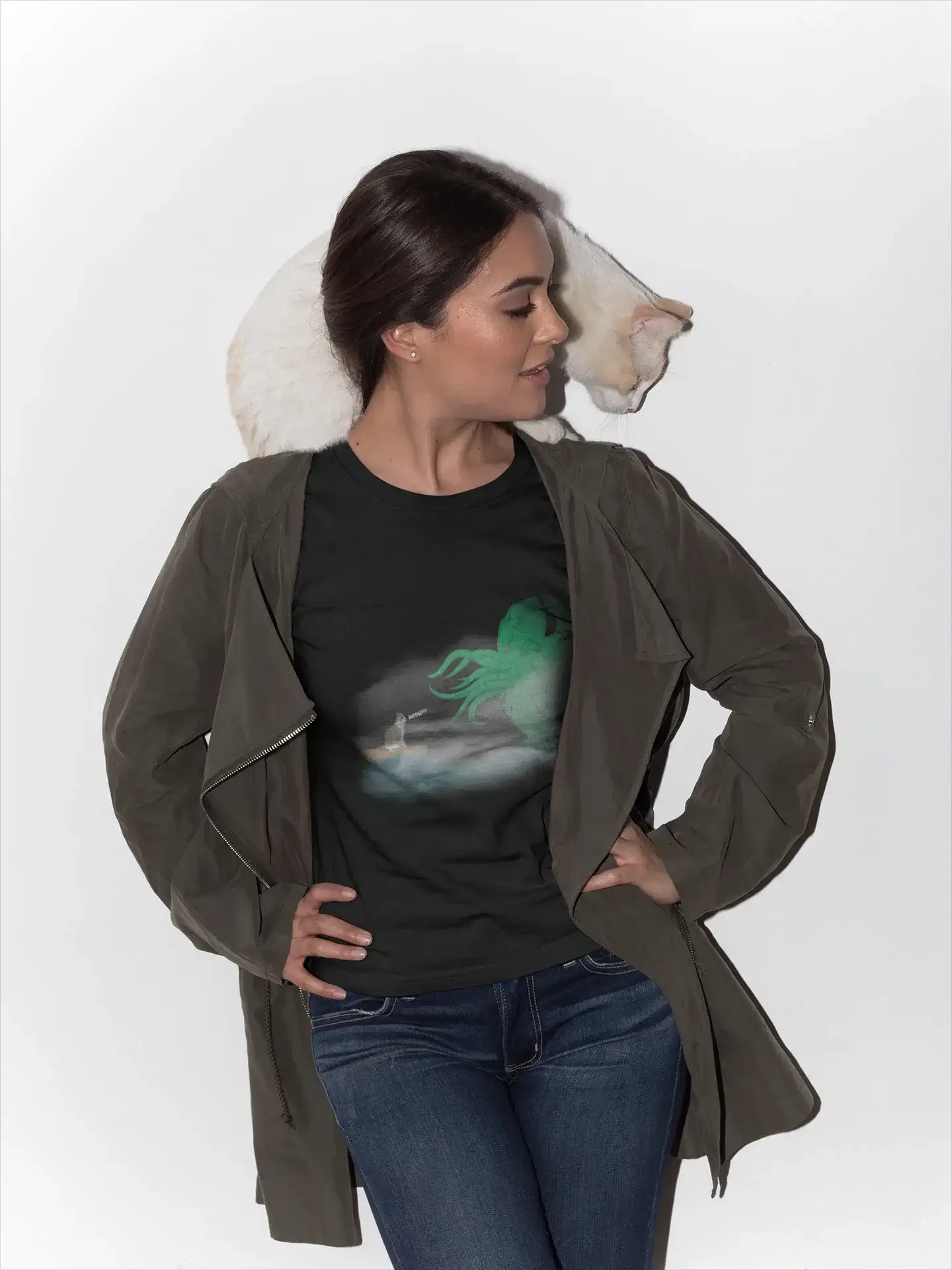 Captain Kitty vs. Cthulhu: Mystic Showdown T-Shirt